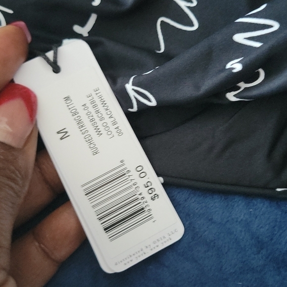 Weworewhat bikini 2 piece set ruched string bottom ruched underwire top … - Picture 9 of 9